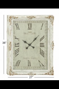 OUT OF STOCK 27" W x 36"H CLOCK W/ DECORATIVE FILAGREE FRAME SHIPS PALLET ONLY [201599]